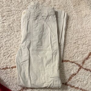Abercrombie & Fitch Cream Cargo Joggers
